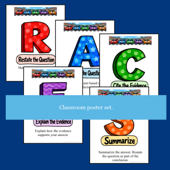 RACES Writing Strategy | Constructed Response Graphic Organizers & Classroom Posters | Grades 3–6, image 2