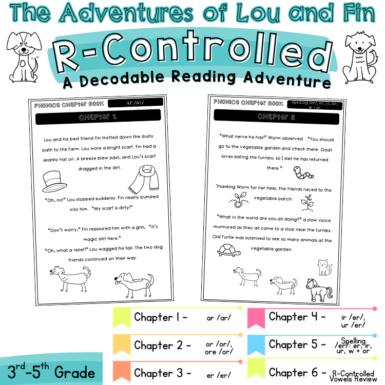 R Controlled Decodable Phonics Story Book Worksheets Fluency 3rd 4th Grade UFLI