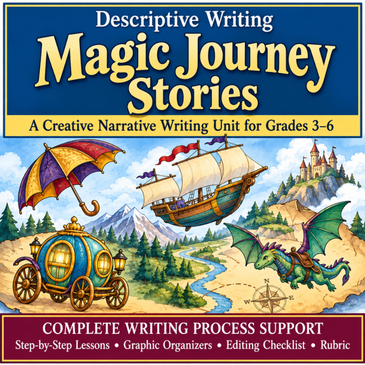 Descriptive Writing & Narrative Writing Unit | Creative Writing Activities | Grades 3–6 | Magic Journey Stories