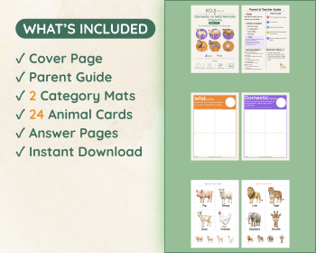 Domestic and Wild Animals Sorting Activity | Animal Science Cards, image 2